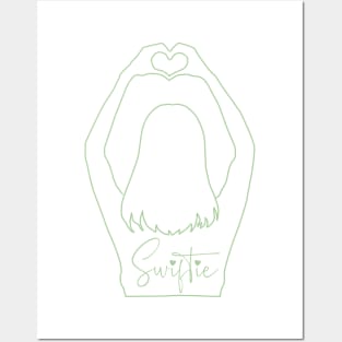 Swiftie Heart Hands - Green Posters and Art